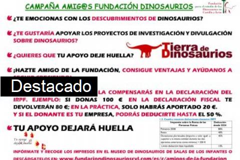 CAMPAÑA AMIGOS FUNDACIÓN DINOSAURIOS CYL CAMPAÑA AMIGOS FUNDACIÓN DINOSAURIOS CYL